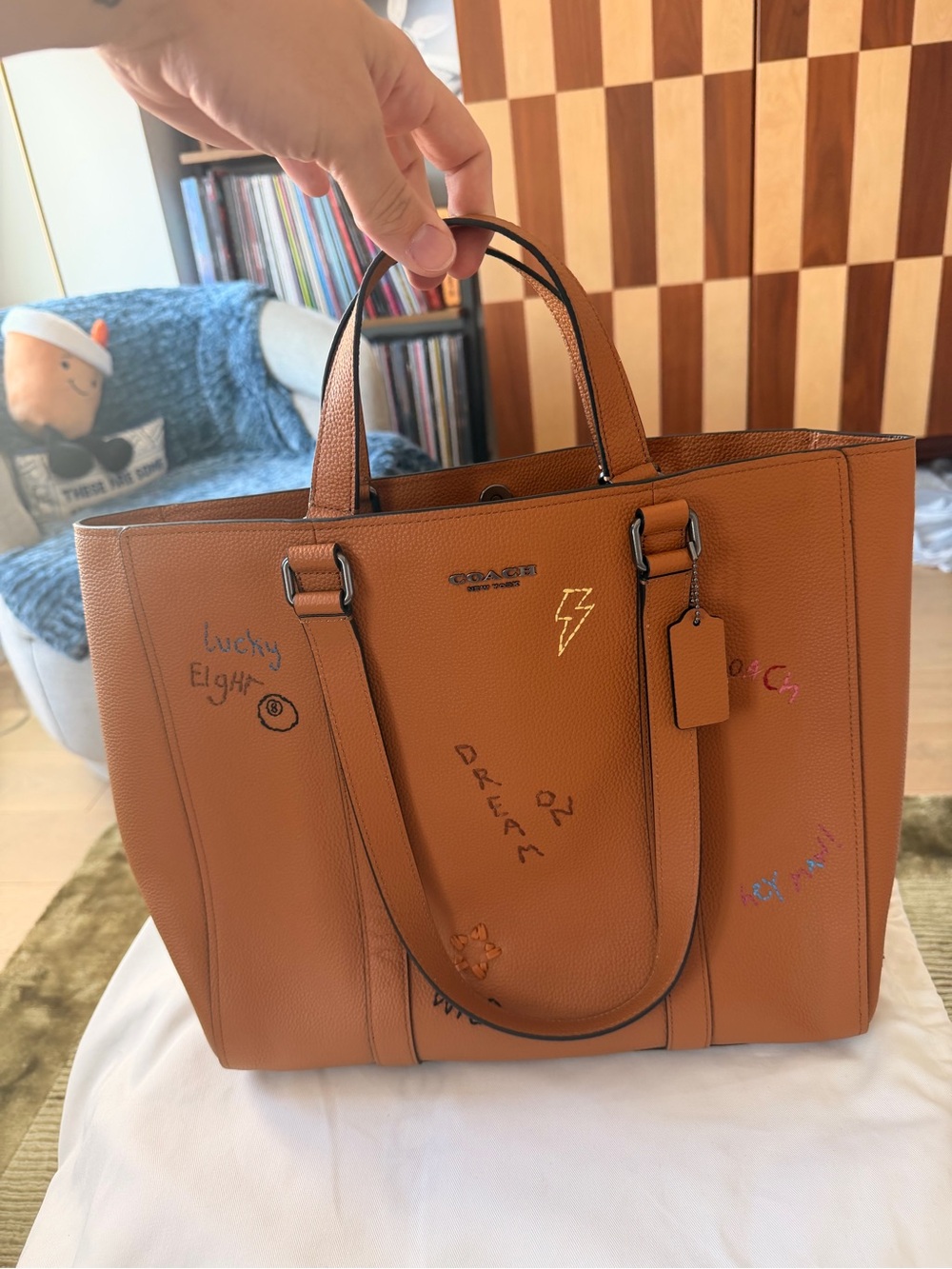 Coach Hudson Double Handle Tote w/ Diary Embroidery